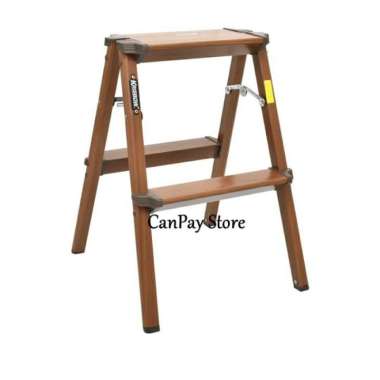 Krisbow Tangga Aluminium 2 Step Motif Kayu Tangga Lipat TanggaPortable Krisbow