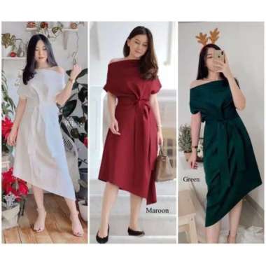 DRESS SCUBA SABRINA / DRESS SCUBA / BAHAN TEBAL HITAM