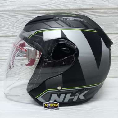 NHK HELM R6 WAVE BLACK SILVER DOFF R-6 SINGLE VISOR MOTIF XL