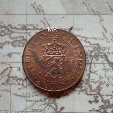 Uang Kuno 2 1/2 cent Tahun 1945