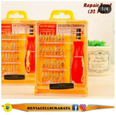Obeng Set Toolkit 32 in 1 Lengkap dengan Pinset