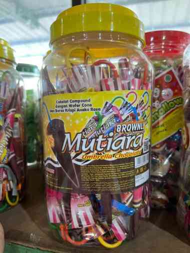 PUSAN COKLAT PAYUNG MUTIARA TOPLES