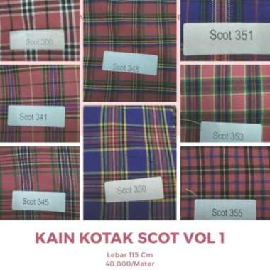 Alfa Textile Kain Seragam Kotak Scot Bahan Seragam Sekolah Scot 580
