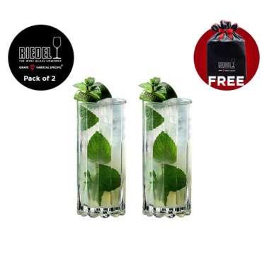RIEDEL Bar Drink Specific Glassware Highball Glass Gelas [2 Pcs] clear