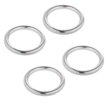 2pcs 316 Stainless Steel 5x 30mm Welded Seamless O Ring Diving Boat Hardware 