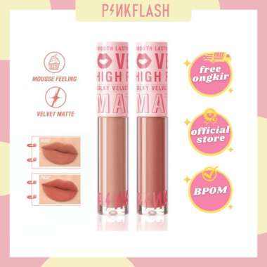 PINKFLASH LIPCREAM SILKY VELVET PINK FLASH LIP CREAM SMOOTH WATERPROOF BB01