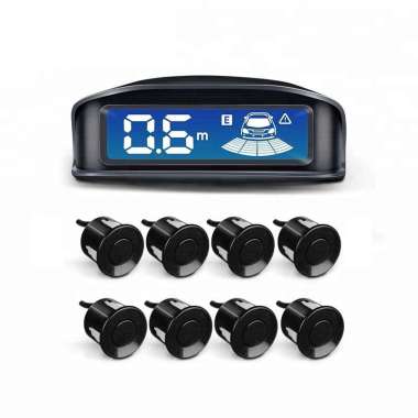 Sensor Parkir Depan Belakang 8 Titik Hitam LED Display | Sensor Mobil Mundur -