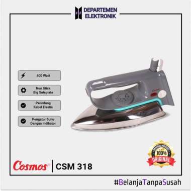 Cosmos CI 318 Setrika Listrik Electronic Iron Non Stick Soleplate 400W