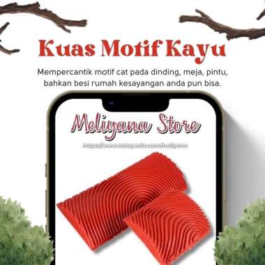 Kuas Cat Motif Serat Corak Kayu Bahan Silicon Rubber Wood Grain Koas Motif Kayu