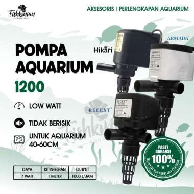 POMPA AIR CELUP AQUARIUM 1200 LOW WATT RECENT ARMADA HIKARI armada