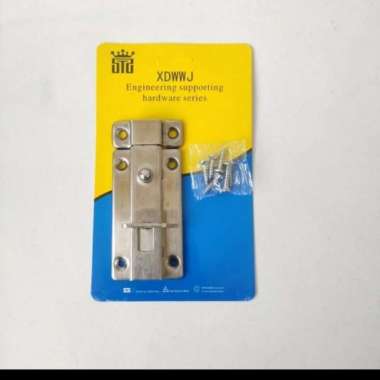 Grendel SUS 304 Kunci Slot Pintu Jendela Tekan Pencet Otomatis 4 in