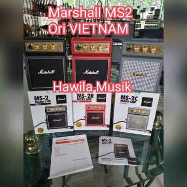 Mini Amplifier MARSHALL MS 2 MS2 (MS2R,MS2C) ORIGINAL Marshall MS-2 1-watt Battery-powered Micro Amplifier ORIGINAL ABU-ABU