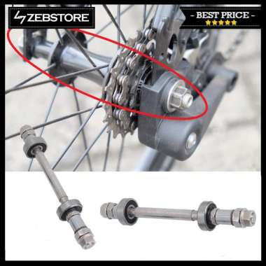 As Axle Kunci Bearing Roda Wheel Belakang Rear Sepeda Bicycle MTB Perak