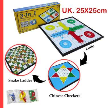 3 in 1 Family Game / Board Game / Ludo / Ular Tangga