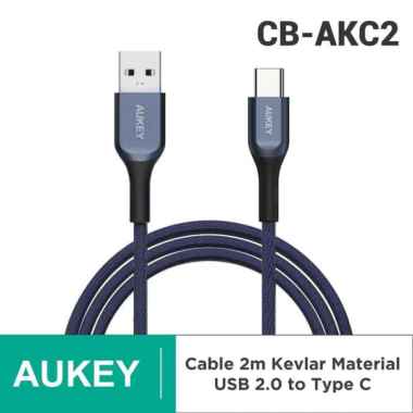 AUKEY CB-AKC2 USB Type C Kabel Data [2m] Black - BLACK