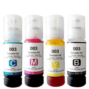 Paket Tinta 003 Premium Ink Refill Printer Epson L1110 L3100 L3101 L3110 L3116 L3150 L3156 CMYK