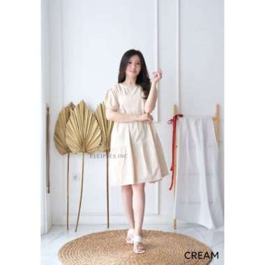 ELLIPSESINC Dress Casual Wanita / Lisbon Dress XL CREAM