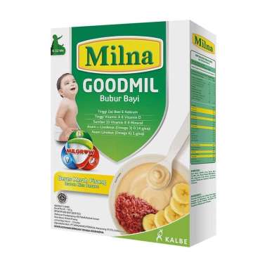 Promo Harga MILNA Goodmil Bubur Bayi Beras Merah Pisang 120 gr - Blibli