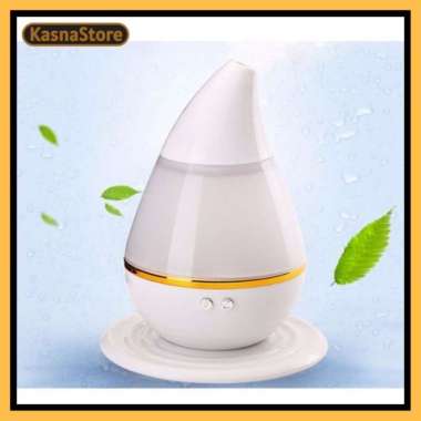 Air Humidifier Mini Ultrasonic Aroma Therapy 7 led - White white