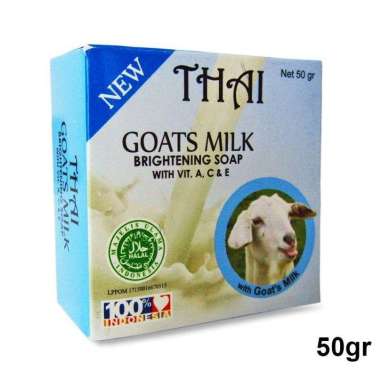 Thai body goats milk soap sabun mandi susu kambing thailand pemutih kulit putih skin brightening 50