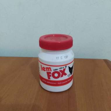 Lem Kertas / Lem Kayu / Lem Putih PVAc Fox 150gram Putih