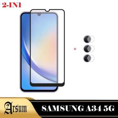 Promo Paket 2in1 Tempered Glass Layar Samsung A34 5G 2023 Free Tempered Glass Camera 2in1 SamA345G