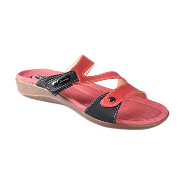 Carvil Seven 02 Sandal Wedges Wanita - Red