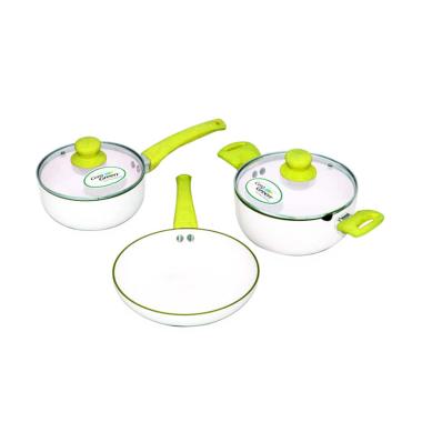 Oxone OX-83 Set Ceramic Cookware - Hijau