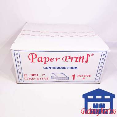Paperpryns Continuous Form - Putih [9.5-2 x 11-2 Inch/ 1 Ply/ HVS]