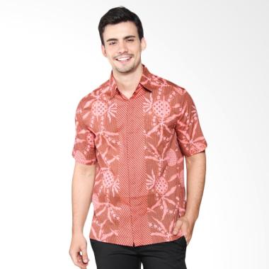 Batik Adikusuma Kombinasi Kemeja Pria - Coklat 412348126
