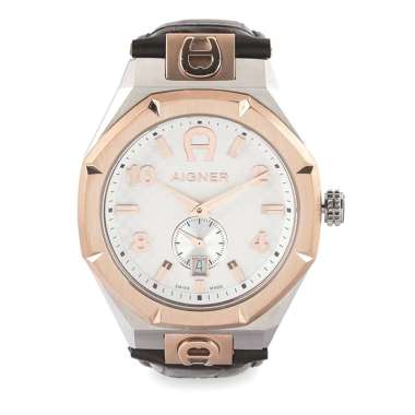 AIGNER (ETIENNE AIGNER) AGA124105 Swiss Made Jam Tangan Pria Gold Brown