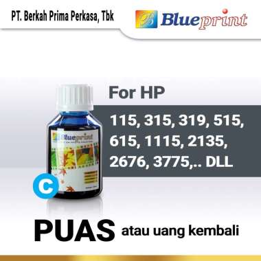 Blueprint Tinta Printer Refill for HP [100 mL/ Warna] Biru