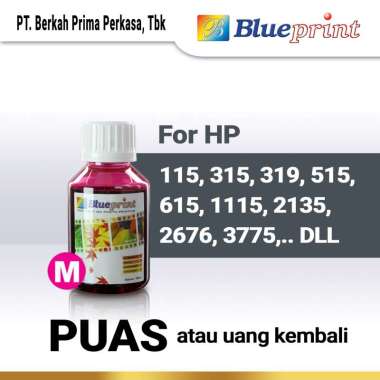 Blueprint Tinta Printer Refill for HP [100 mL/ Warna] Merah
