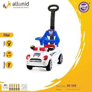 READY GOSEND ALLUNID SHPTOYS CARS HS 598 Ride ON Putih