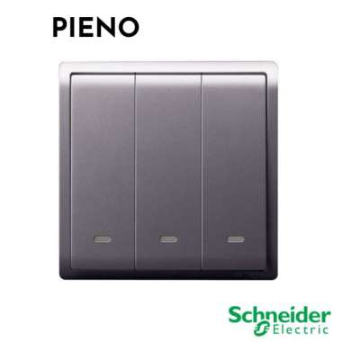 Schneider Pieno Saklar Triple Lavender Silver
