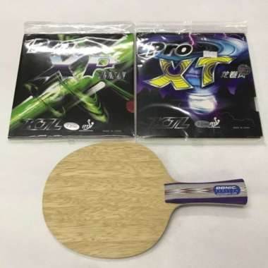 Paket Bat Pingpong Donic Persson dan karet KTL Pro Set Multicolor
