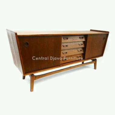 Buffet Nakas Bufet Meja TV Retro Unik Kayu Jati Furniture Jepara Coklat