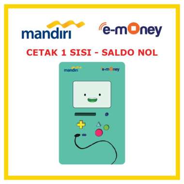 Kartu MANDIRI E-MONEY Kartun Anime Adventure Time BMO 142 Anime etoll Custom Emoney [ SALDO NOL / 1 