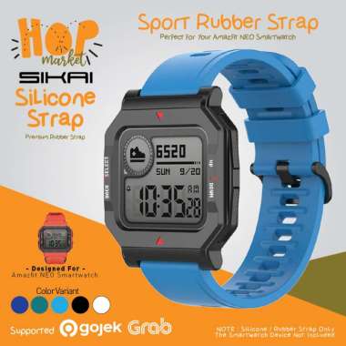 SIKAI Silikon Strap for Amazfit NEO (Tali Jam Silicon Rubber Silicone) SKY BLUE