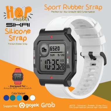 SIKAI Silikon Strap for Amazfit NEO (Tali Jam Silicon Rubber Silicone) WHITE