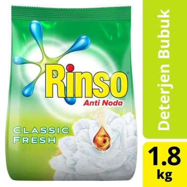 Promo Harga Rinso Anti Noda Deterjen Bubuk + Molto Classic Fresh 1800 gr - Blibli