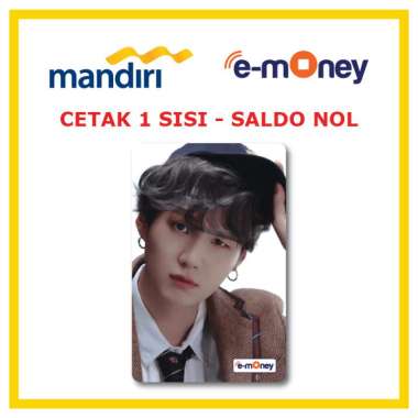 Kartu MANDIRI E-MONEY BTS Suga 38 Kpop etoll Custom Emoney [ SALDO NOL / 1 SISI ]