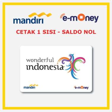 Kartu MANDIRI E-MONEY Wonderful Indonesia White 79 Kumpulan etoll Custom Emoney [ SALDO NOL / 1 SISI