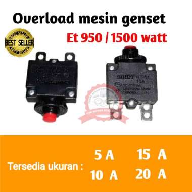Overload Protector Circuit Breaker Mesin Genset Et950 1500watt