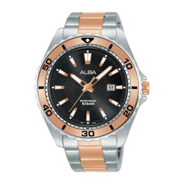 Alba AG.8L.17-X1 Original Garansi Resmi Jam Tangan Pria Dark Grey Rose Gold