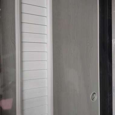 Pintu Kamar Mandi PVC Alm Kunci Bulat Grey