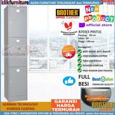 Loker Kabinet Locker Cabinet Besi 3 Pintu B703 Brother