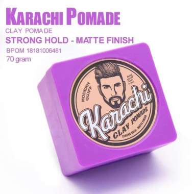 KARACHI POMADE WATER BASED 70GR ORIGINAL BPOM CLAY POMADE (UNGU)