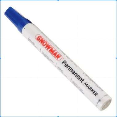 Spidol snowman permanent marker blue original / marker snowman / permanent marker / blue marker BIRU
