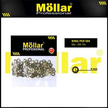 MOLLAR 93-077 Ring Per M4 Besi Spring Washer Baut JP M 4 - 100 pcs